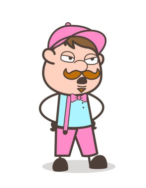 Çizgi film lider öfke ruh vektör