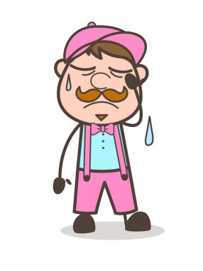 Hayal kırıklığına çizgi film alt yüz ifadesi