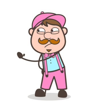 Kızgın adam vücut ifade vektör çizim