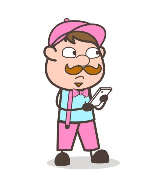 Çizgi film satış-çocuk kontrol özelliklerini telefon vektör kavramı