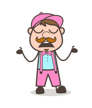 Karışık çizgi film çift jest ve ifade vektör