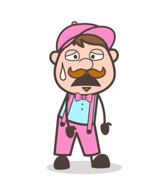 Hayal kırıklığına uğramış çizgi film alt yüz ifadesi