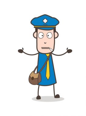 Sürpriz postacı fermuar-ağız vektör