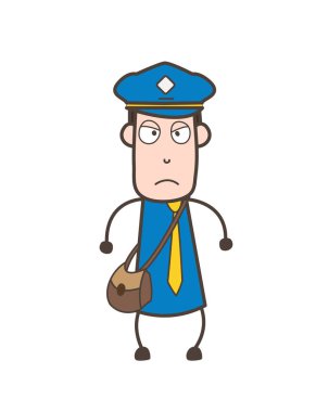 Agresif postacı karakter vektör