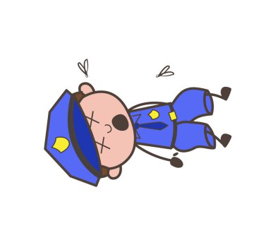 Çizgi film güvenlik görevlisi ceset