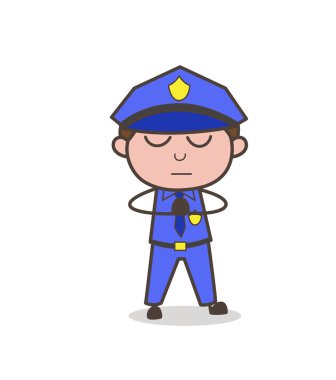 Çizgi Film Hint memur yapıyor ibadet vektör