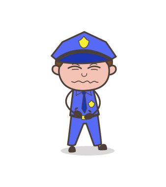 Komik asker şaşırmış yüz vektör