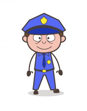 Mutlu Müfettiş karakter vektör şaşırttı