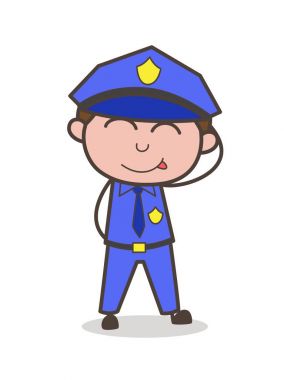 Sevimli utangaç çocuk memur vektör