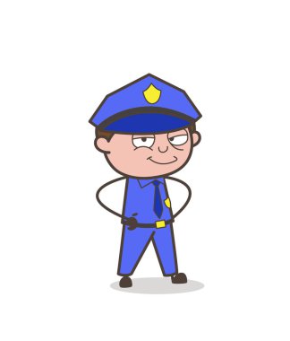 Kurnaz Müfettiş karakter vektör