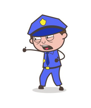 Çizgi film memur yapıyorsun pratiği Judo Karate vektör