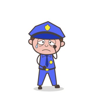 Çizgi film Müdürü ağlayan yüz