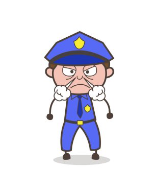 Burun Buhar ile agresif Müfettiş yüz