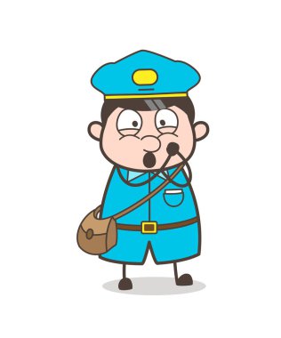 Sevimli Postboy güzel yüz ifadesi