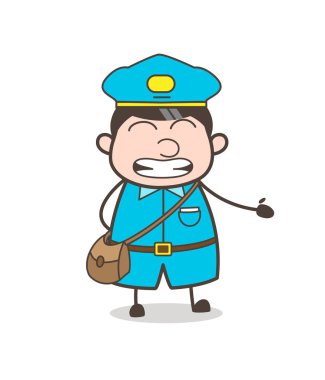 Postboy yüz vektör çizim yapması