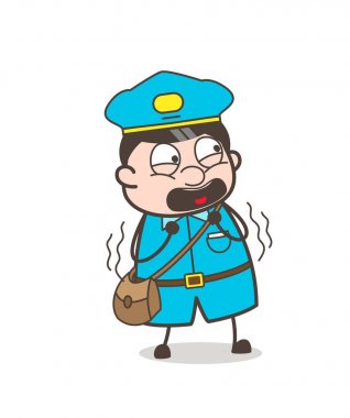 Postboy çığlık yüz vektör korkuttu