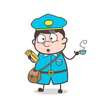 Kitap ve sıcak içecek çay ile sürpriz postacı