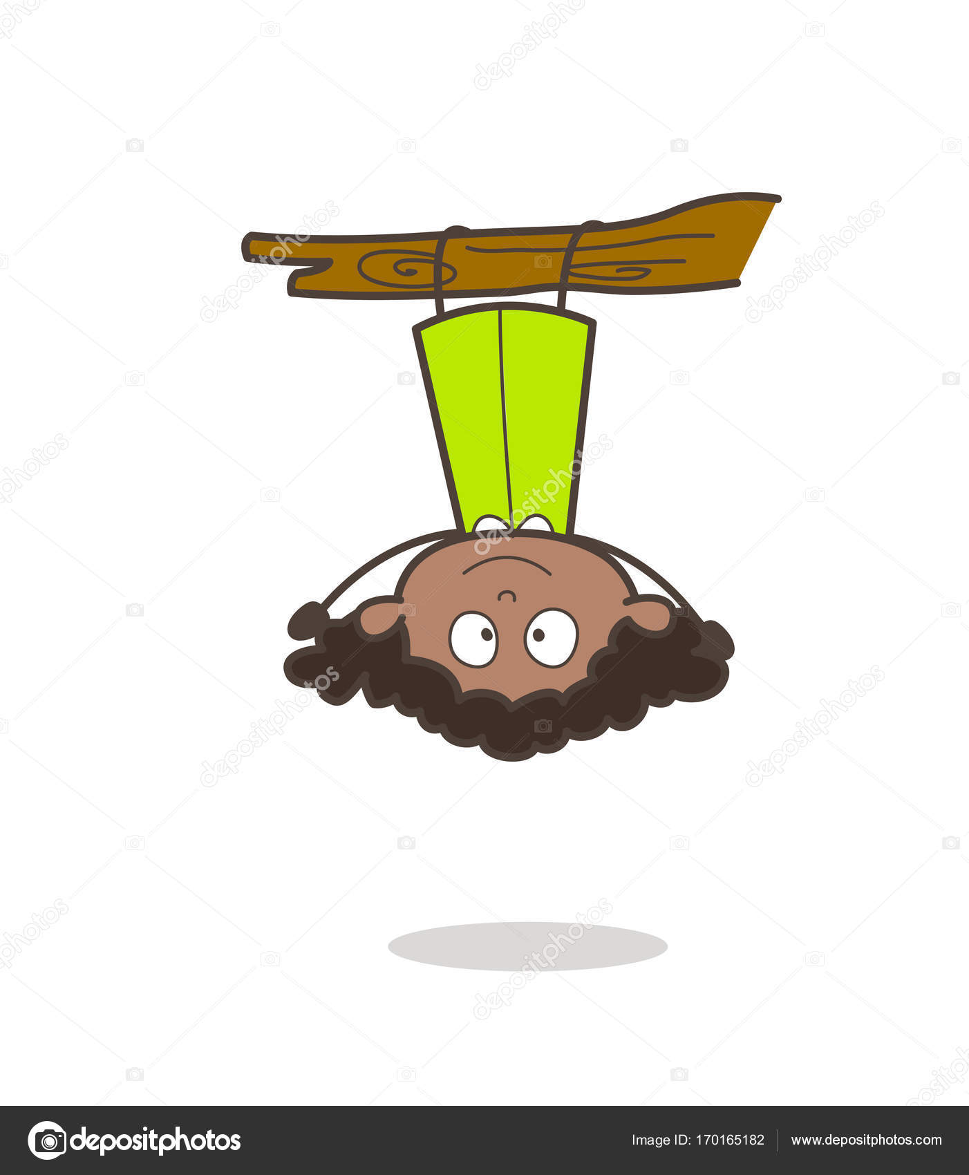 Funny Girl Hanging Upside-Down on Branch Stock Vector by ©lineartist  170165182, image size:1402x1700