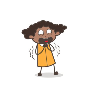 Komik kız korkuyla çığlık