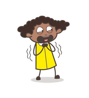 Çok korkmuş bir kız yüz vektör çığlık