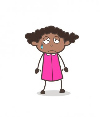 Depresif genç kız yüzünü vektör