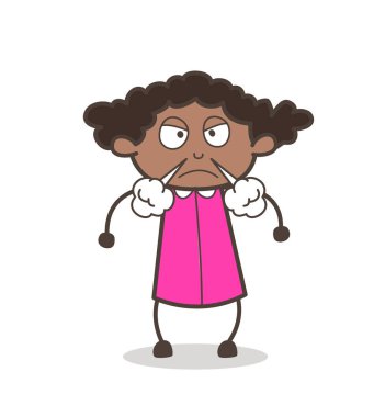 Saldırgan genç kız yüz ifadesi