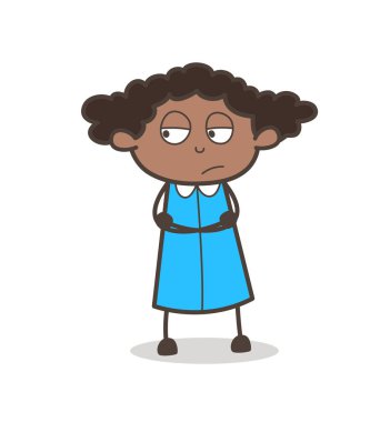 Mutsuz kız yüz ifade vektör