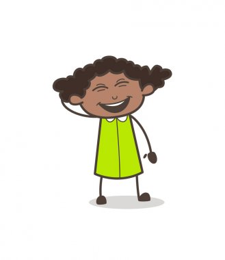 Komik kız gülen yüz ifadesi