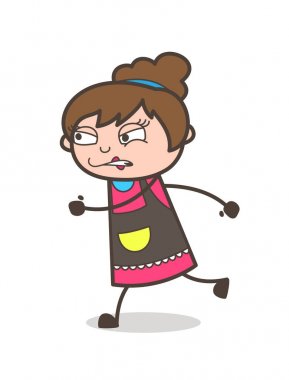 Kızgın ruh hali - Şevval Özçelik Güzellik kız sanatçı karikatür vektör çalıştıran