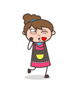 Öpücük - Şevval Özçelik Güzellik kız sanatçı karikatür vektör üfleme