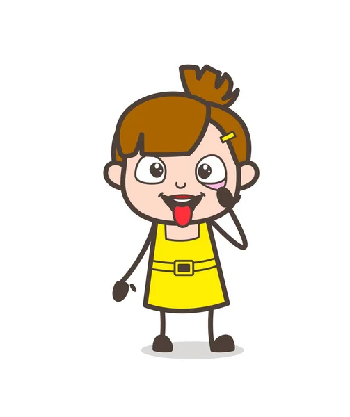 Medische Checkup Concept - Cute Cartoon meisje Vector — Stockvector