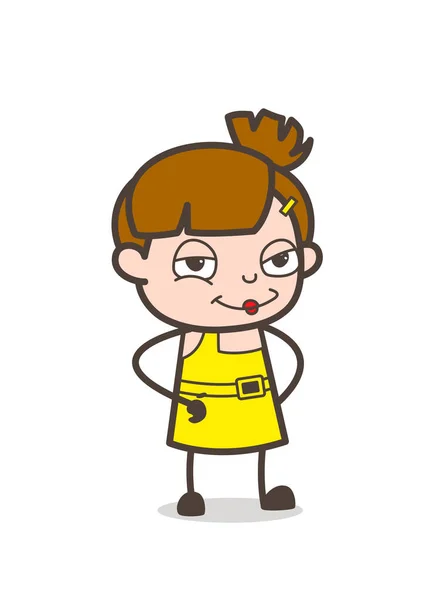 Mooie jongen lachend gezicht - Cute Cartoon meisje Vector — Stockvector