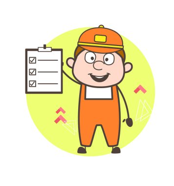 Hizmet Boy gösteren denetim listesi vektör