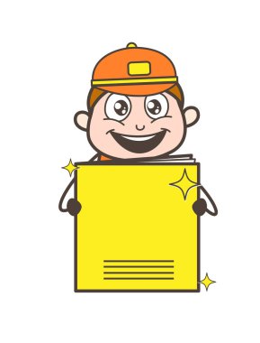 Kitap vektör ile neşeli çizgi roman Postboy