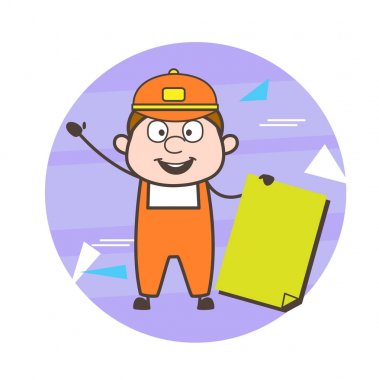 Çizgi film Sweeper ile boş bayrak