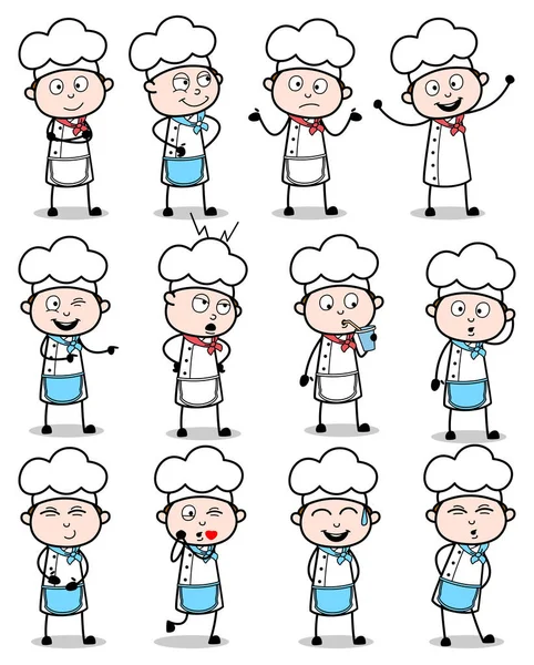 卡通厨师职位-一套概念向量图解 — 图库矢量图片