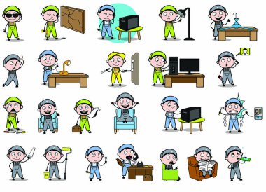 Çizgi roman tamircisi - Kavramların Vektör çizimleri