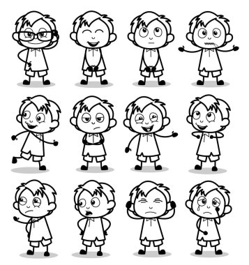 Çizim Ofisi Erkeğinin Pozisyonları - Konsept Vektörü III