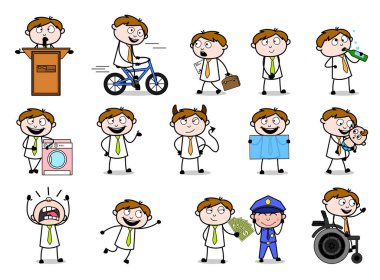 İş Adamı - Farklı Konseptler Vektör illüstrasyonları