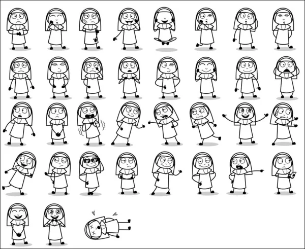 Мультфильм о персонаже Леди Гаги - набор ретро-конфет — стоковый вектор