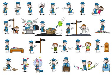 Karikatür Postacısı - Kavramların Vektör çizimleri