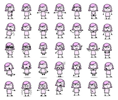Cartoon Teen Poses Collection - Various Concepts Vector illustra