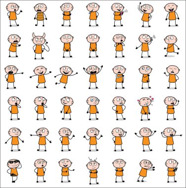 Thief Poses - Set of Concepts Vector illustrations