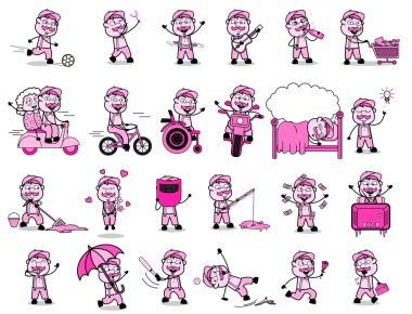 Various Cartoon Vendor Character - Collection of Concepts Vector