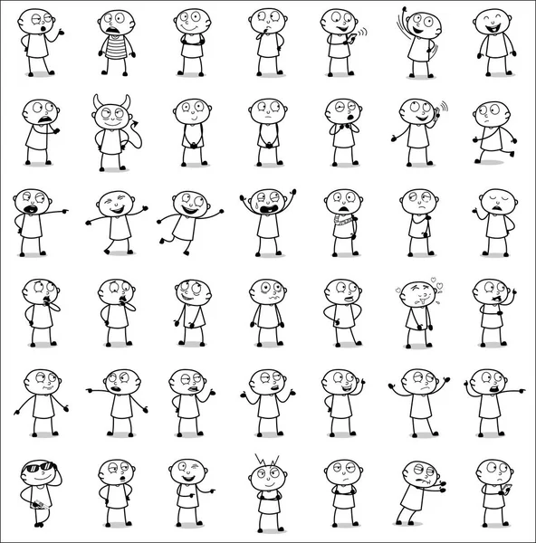 Comic Thief - Set of Drawing Concepts Vector illustrations Royalty Free Stock Vectors