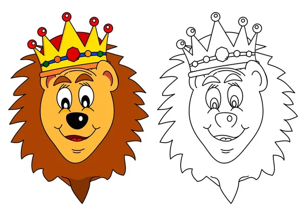 Roi des bêtes - lion — Image vectorielle