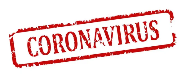Beschadigde ovale stempel met de woorden - coronavirus - vector — Stockfoto