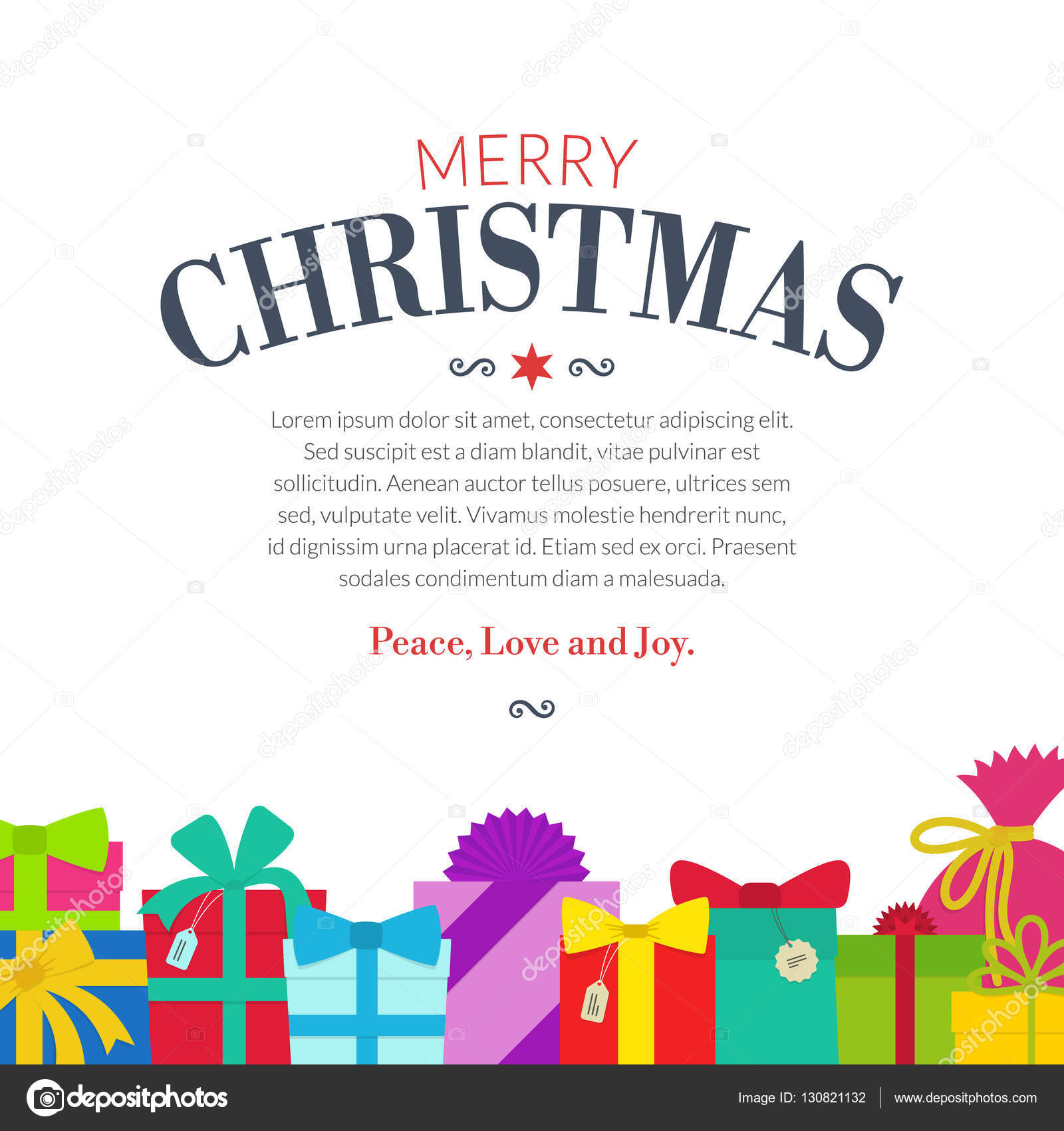 Yılbaşı hediyesi gönderin, sevdiklerinizi mutlu edin! Hediye Seti - Noel hediyeleri, yıldönümü kutlamaları | Vektörel çizim