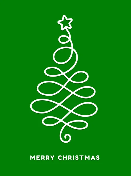 Χριστουγεννιάτικο δέντρο φτιαγμένο από βρόχους, αφηρημένο σχέδιο — Διανυσματικό Αρχείο