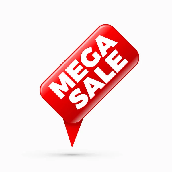 Mega Sale Banner, nur befristet — Stockvektor